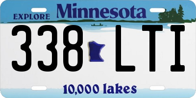 MN license plate 338LTI