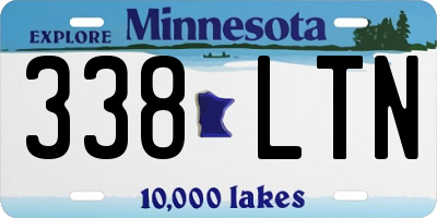 MN license plate 338LTN