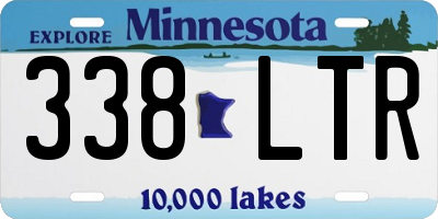 MN license plate 338LTR