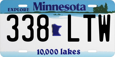 MN license plate 338LTW