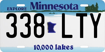 MN license plate 338LTY