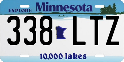 MN license plate 338LTZ