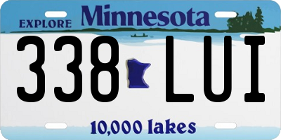 MN license plate 338LUI