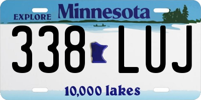 MN license plate 338LUJ