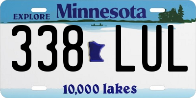 MN license plate 338LUL