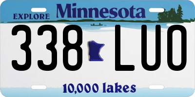 MN license plate 338LUO