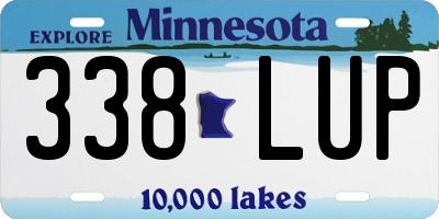 MN license plate 338LUP