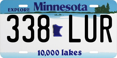 MN license plate 338LUR