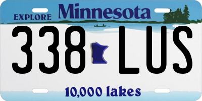MN license plate 338LUS