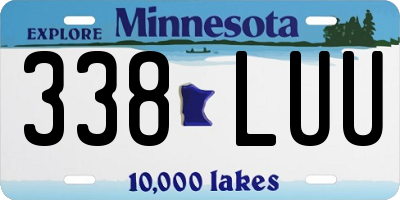 MN license plate 338LUU