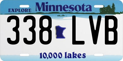 MN license plate 338LVB