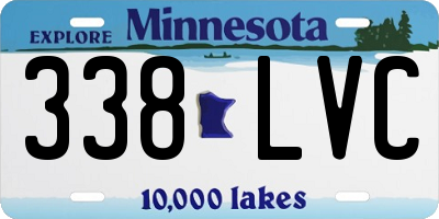 MN license plate 338LVC