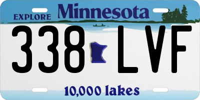 MN license plate 338LVF