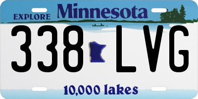 MN license plate 338LVG