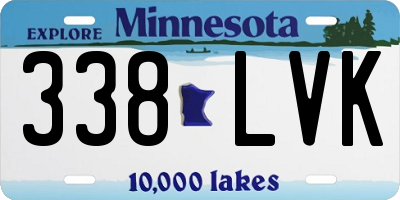 MN license plate 338LVK