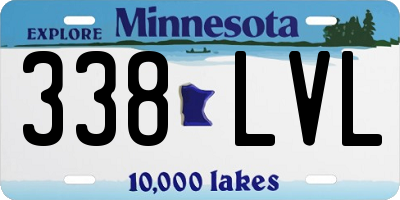 MN license plate 338LVL