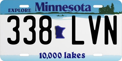 MN license plate 338LVN