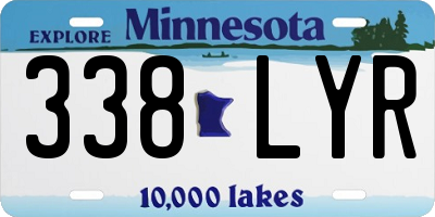 MN license plate 338LYR