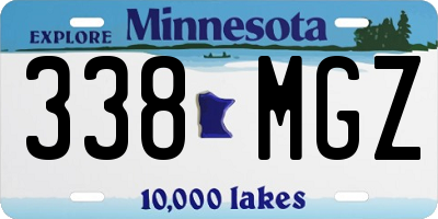 MN license plate 338MGZ