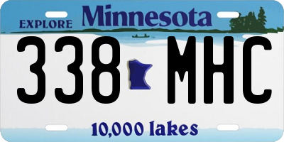MN license plate 338MHC