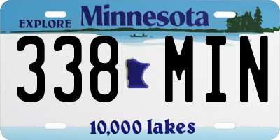 MN license plate 338MIN