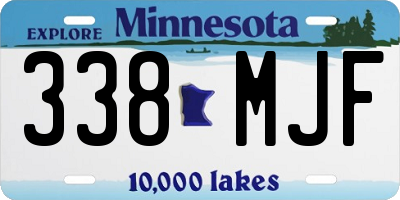 MN license plate 338MJF