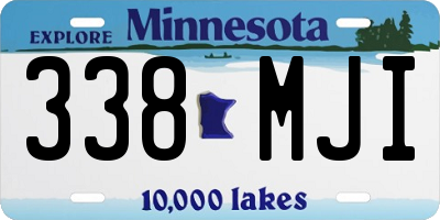 MN license plate 338MJI