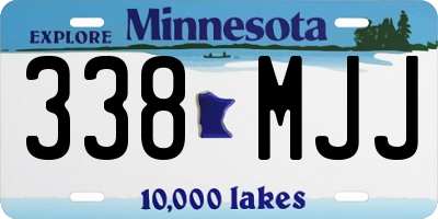 MN license plate 338MJJ
