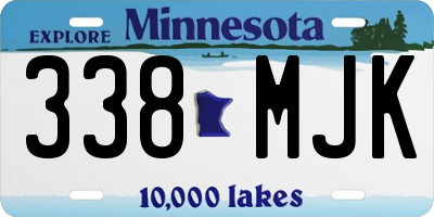 MN license plate 338MJK