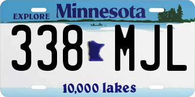 MN license plate 338MJL