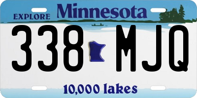 MN license plate 338MJQ