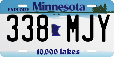MN license plate 338MJY