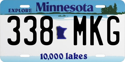 MN license plate 338MKG