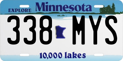 MN license plate 338MYS