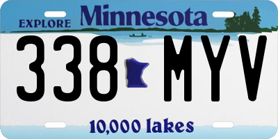 MN license plate 338MYV