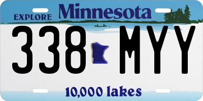 MN license plate 338MYY