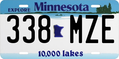 MN license plate 338MZE