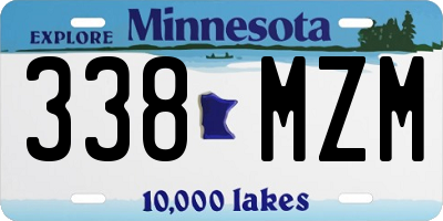 MN license plate 338MZM