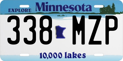 MN license plate 338MZP