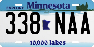 MN license plate 338NAA