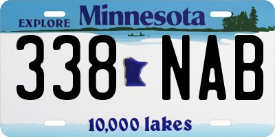 MN license plate 338NAB