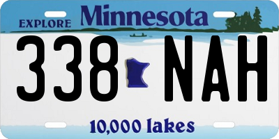 MN license plate 338NAH