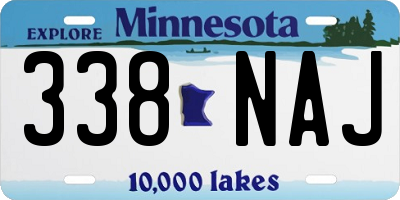 MN license plate 338NAJ