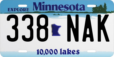 MN license plate 338NAK