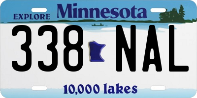 MN license plate 338NAL