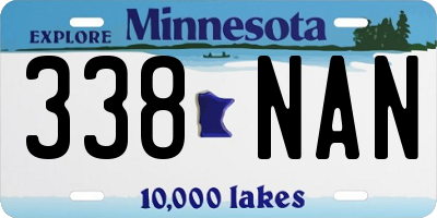MN license plate 338NAN