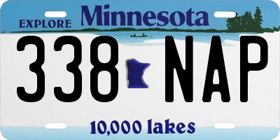 MN license plate 338NAP