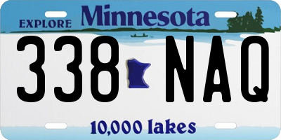 MN license plate 338NAQ