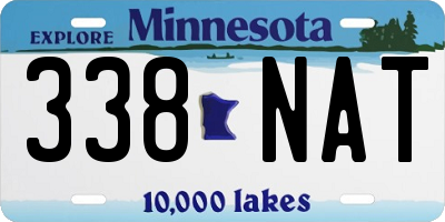 MN license plate 338NAT