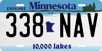 MN license plate 338NAV